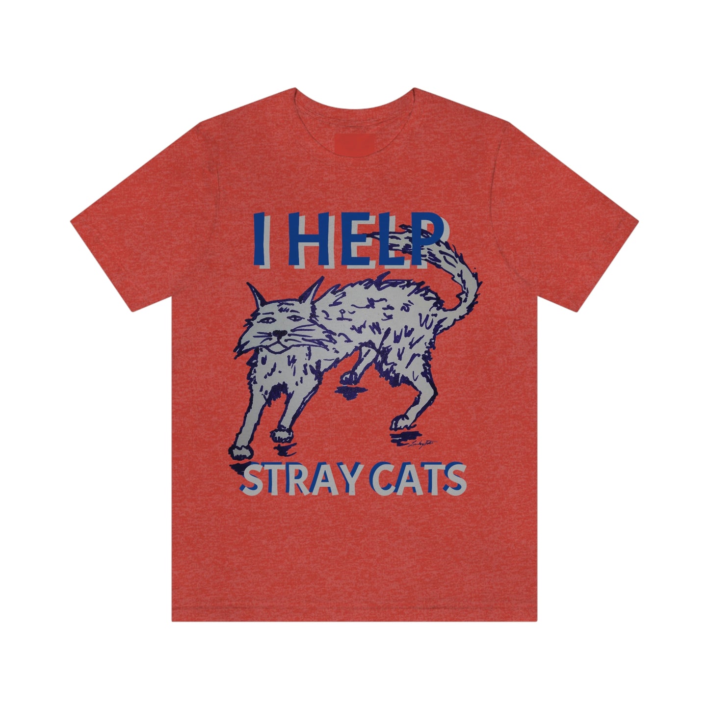 I HELP STRAY CATS Unisex Jersey Short Sleeve Tee