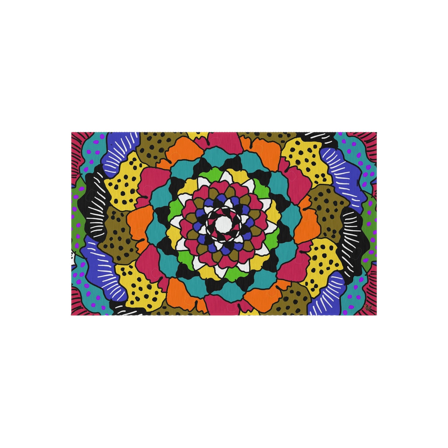 Kaleidoscope of Colors Art by Jan Outdoor Rug ♥ FREE SHIPPING