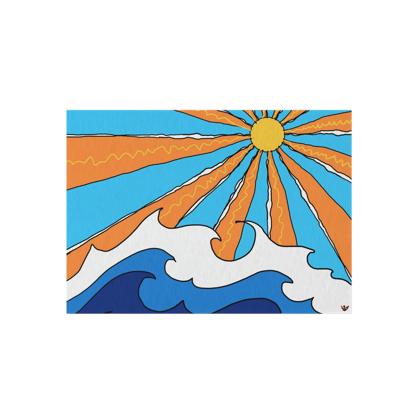 Ocean Sunrise Art by Jan Outdoor Rug ♥ FREE SHIPPING