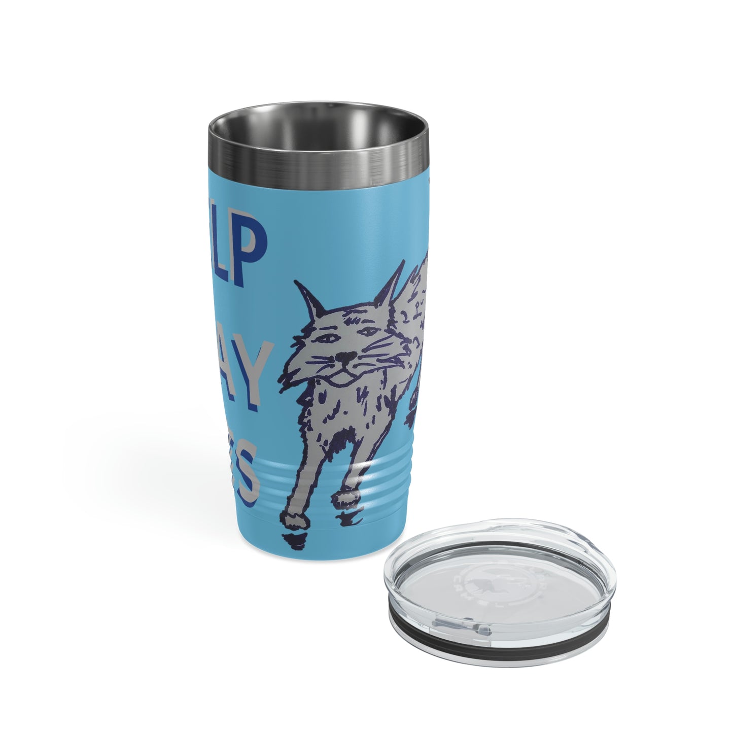 I HELP STRAY CATS Ringneck Tumbler, 20oz