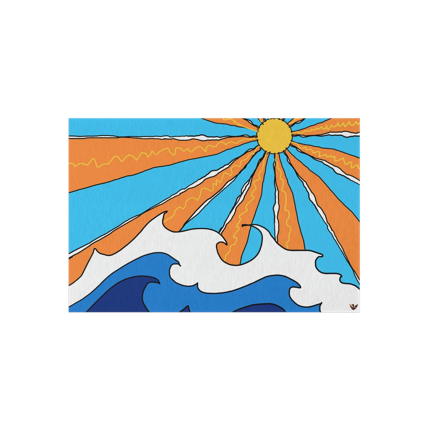 Ocean Sunrise Art by Jan Outdoor Rug ♥ FREE SHIPPING