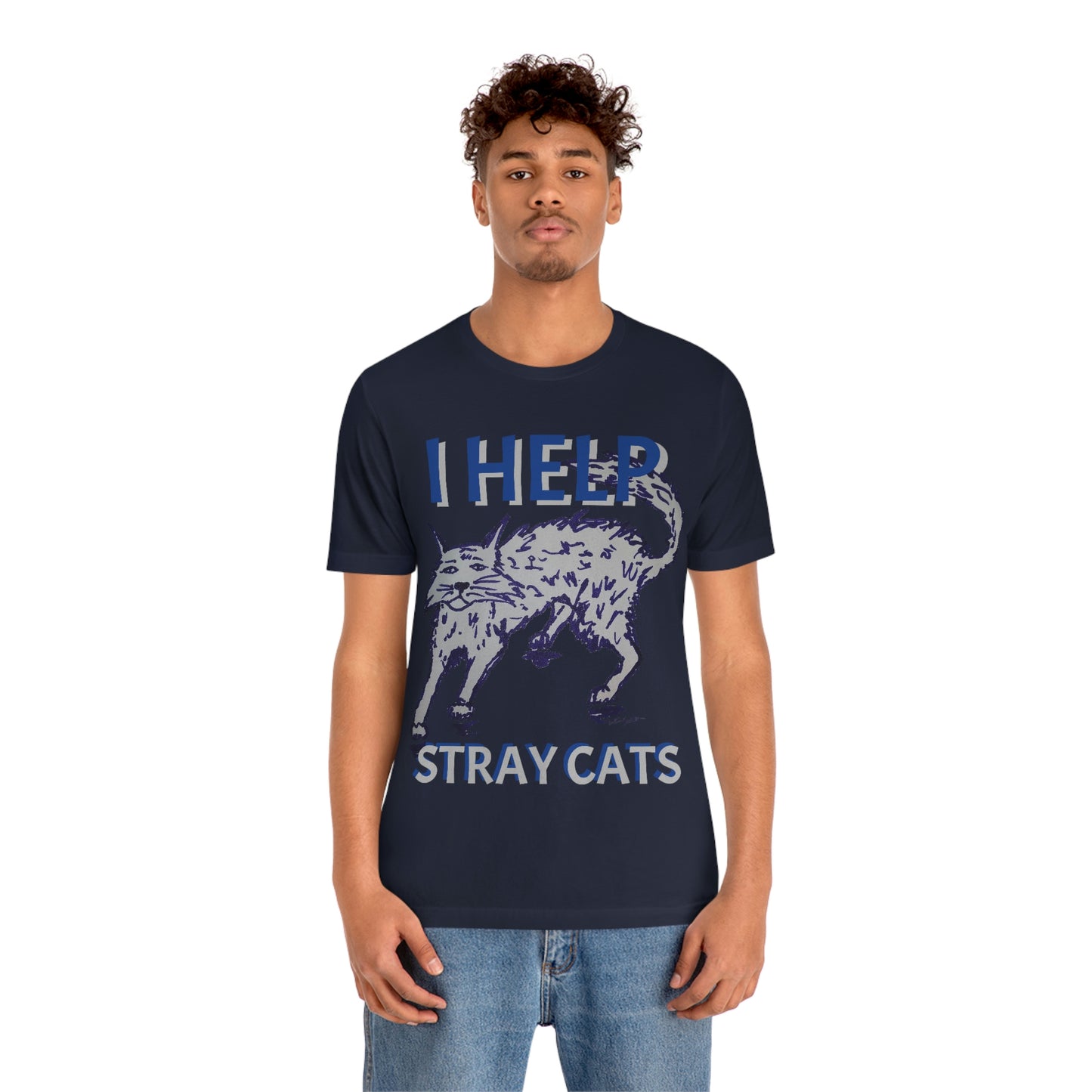 I HELP STRAY CATS Unisex Jersey Short Sleeve Tee