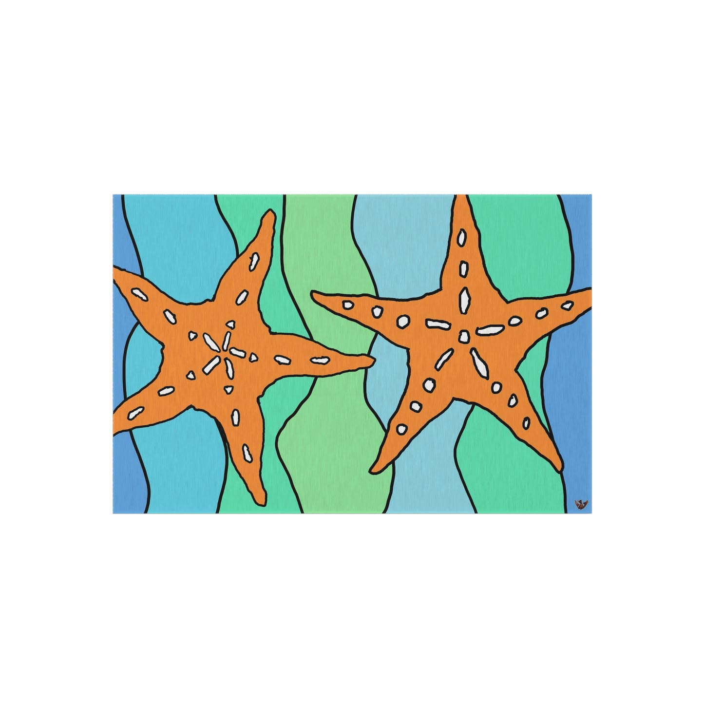 Starfish Art by Jan Outdoor Rug ♥ FREE SHIPPING