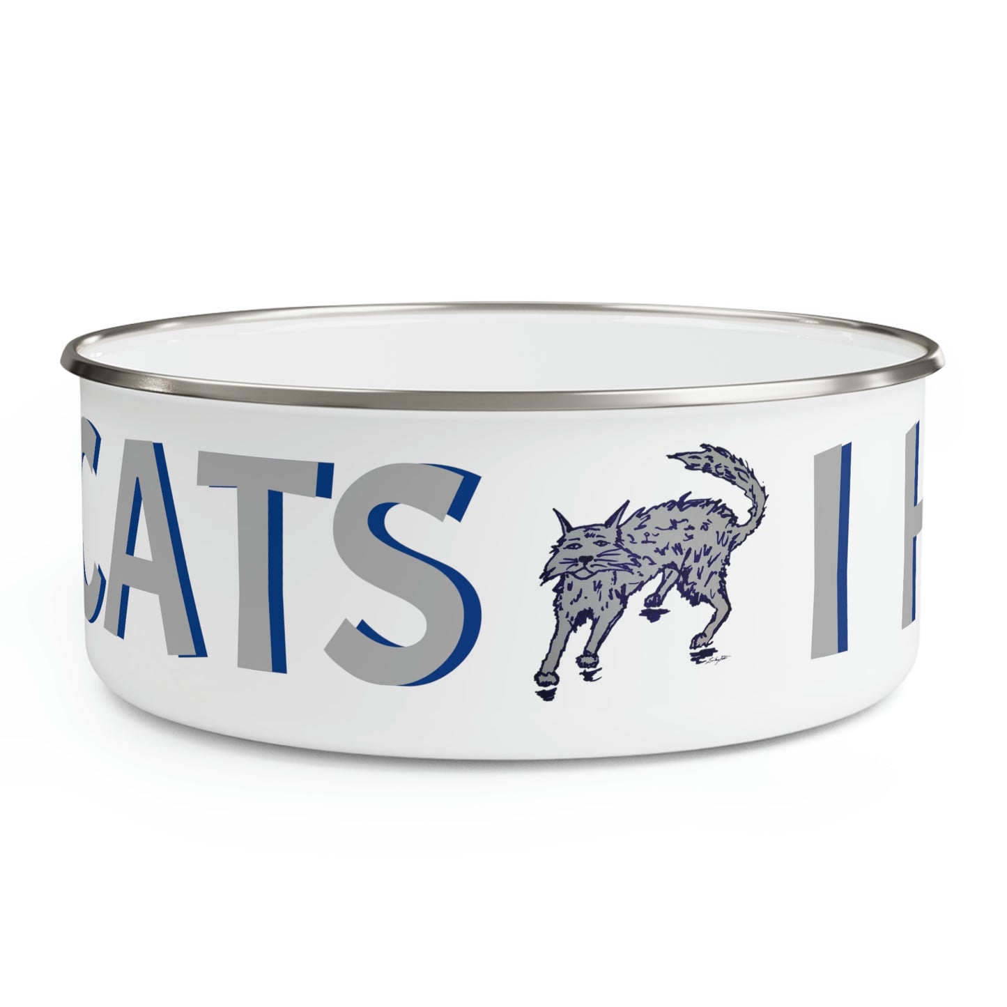 I HELP STRAY CATS Enamel Bowl