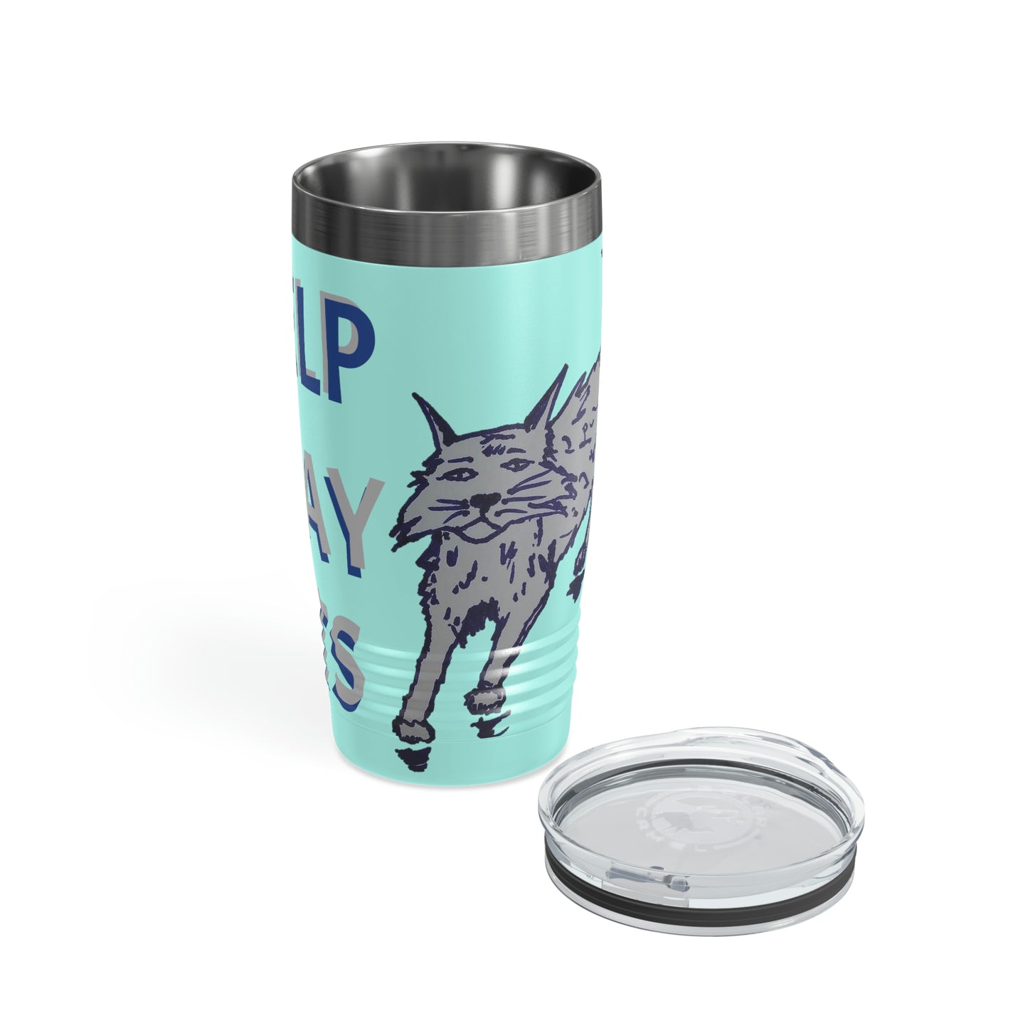 I HELP STRAY CATS Ringneck Tumbler, 20oz