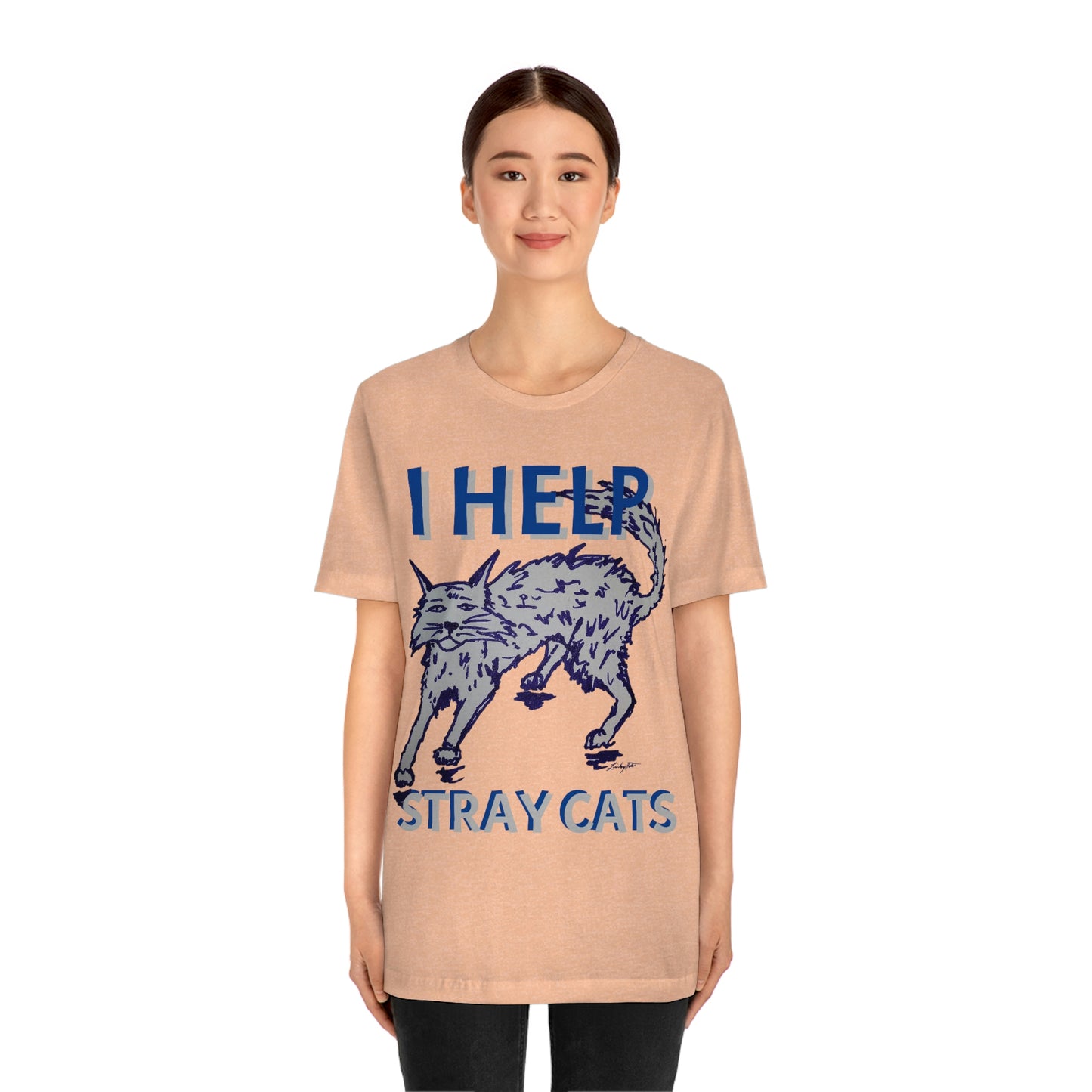 I HELP STRAY CATS Unisex Jersey Short Sleeve Tee