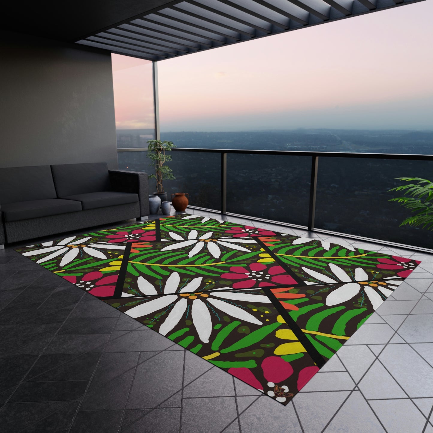 Tropical Vibe Area Rug, Art for your Floor. Inspired by the Islands ♥ FREE SHIPPING