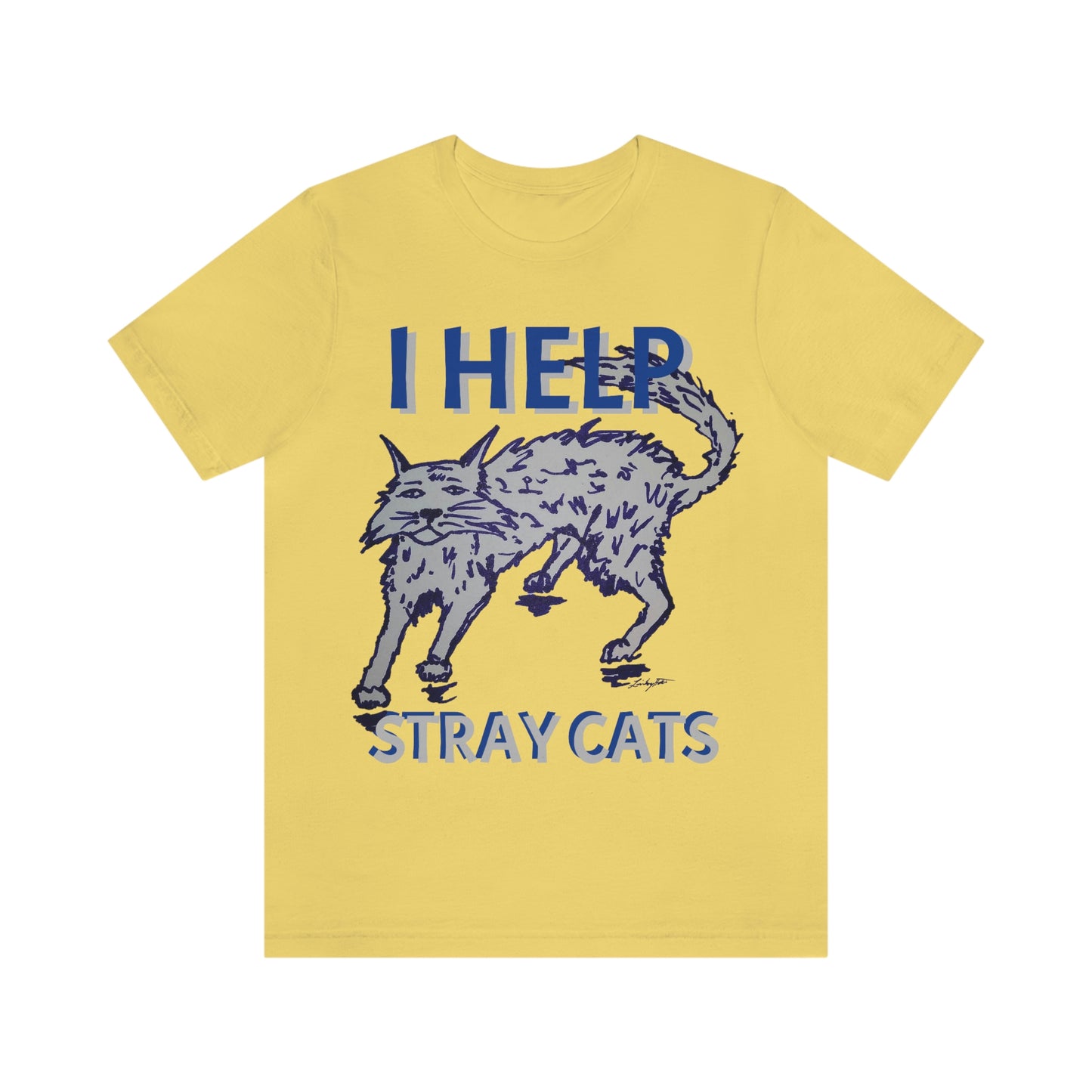 I HELP STRAY CATS Unisex Jersey Short Sleeve Tee