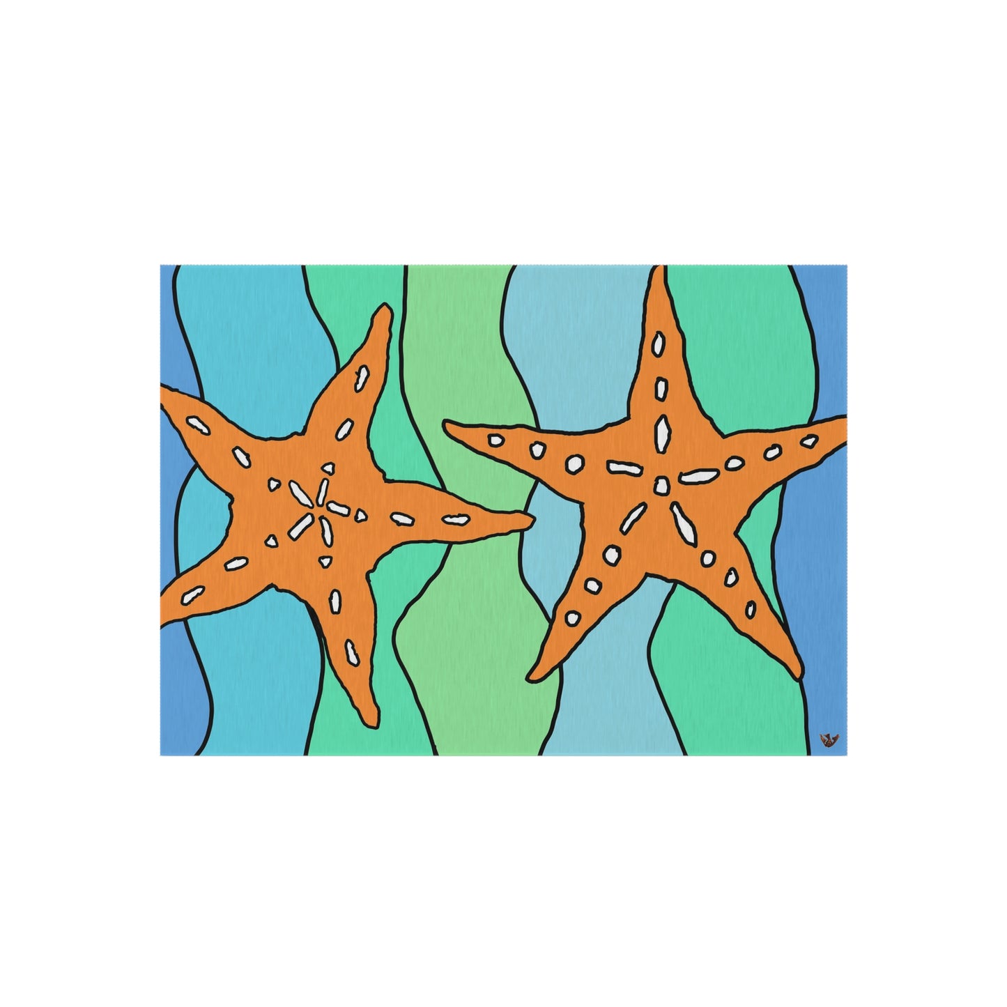 Starfish Art by Jan Outdoor Rug ♥ FREE SHIPPING