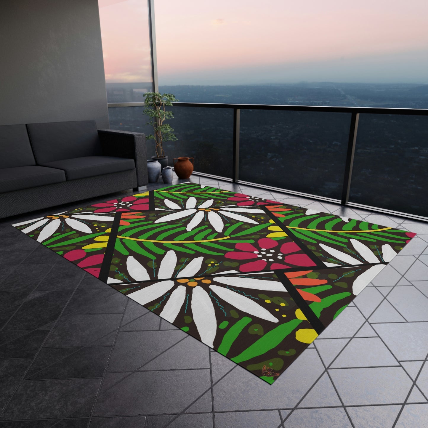 Tropical Vibe Area Rug, Art for your Floor. Inspired by the Islands ♥ FREE SHIPPING