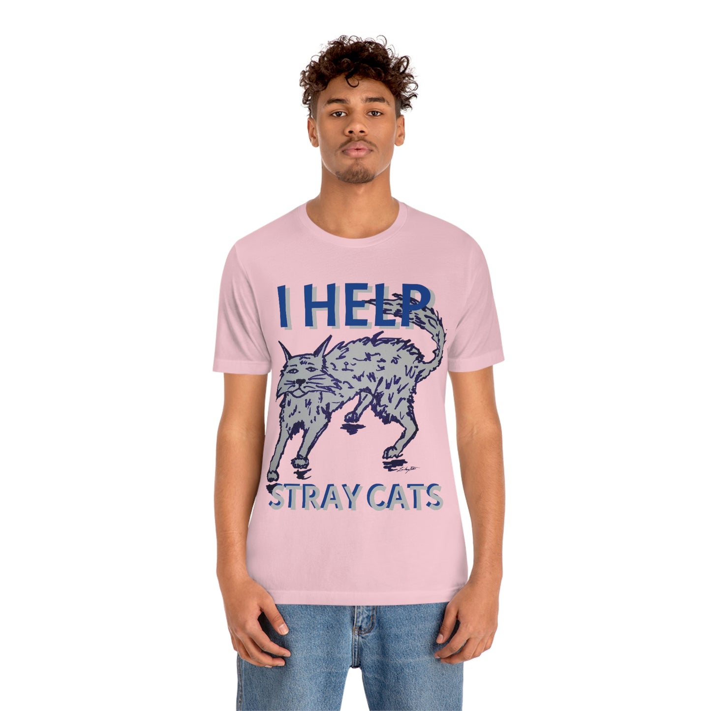 I HELP STRAY CATS Unisex Jersey Short Sleeve Tee