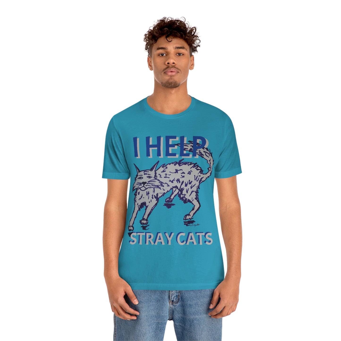 I HELP STRAY CATS Unisex Jersey Short Sleeve Tee