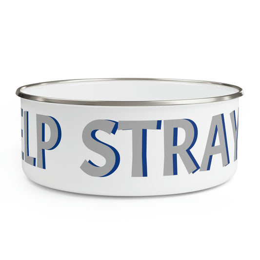 I HELP STRAY CATS Enamel Bowl