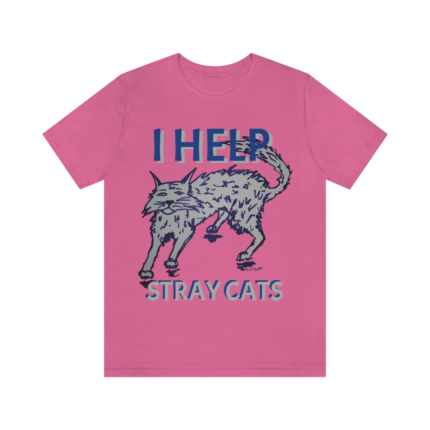 I HELP STRAY CATS Unisex Jersey Short Sleeve Tee