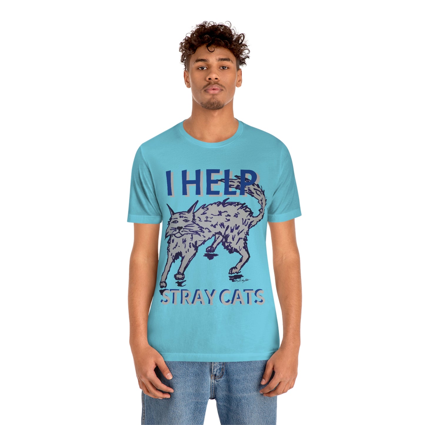 I HELP STRAY CATS Unisex Jersey Short Sleeve Tee