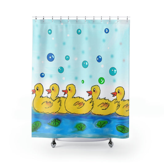 Happy Ducks Kids Shower Curtains ♥ FREE SHIPPING