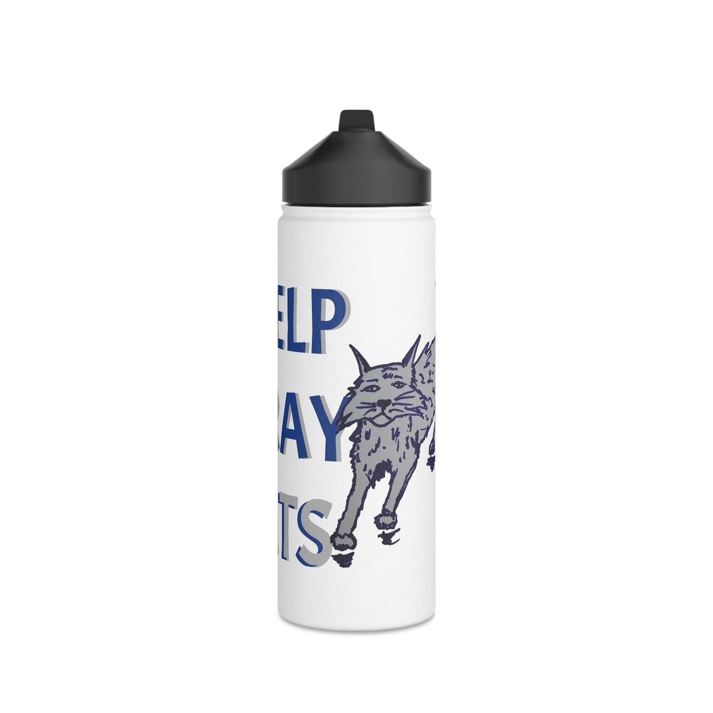 I HELP STRAY CATS Stainless Steel Water Bottle, Standard Lid