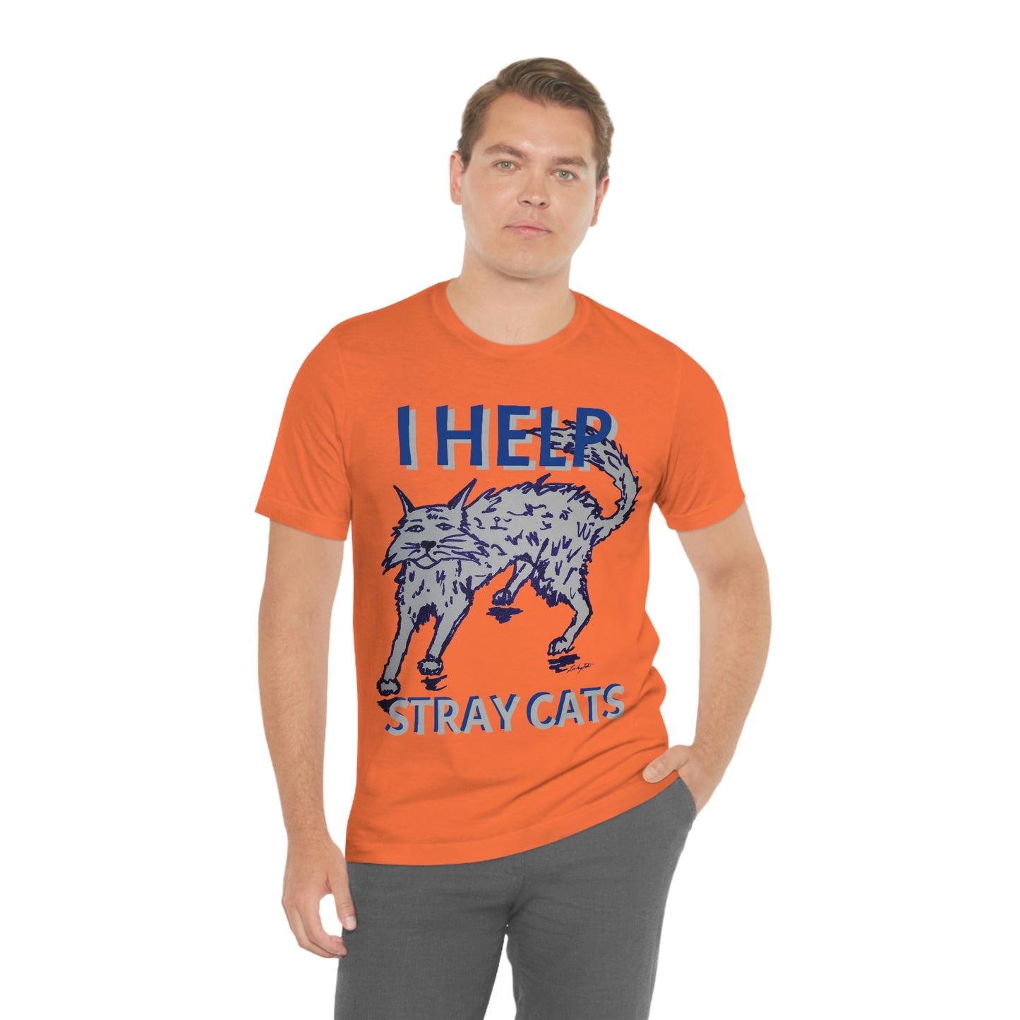 I HELP STRAY CATS Unisex Jersey Short Sleeve Tee