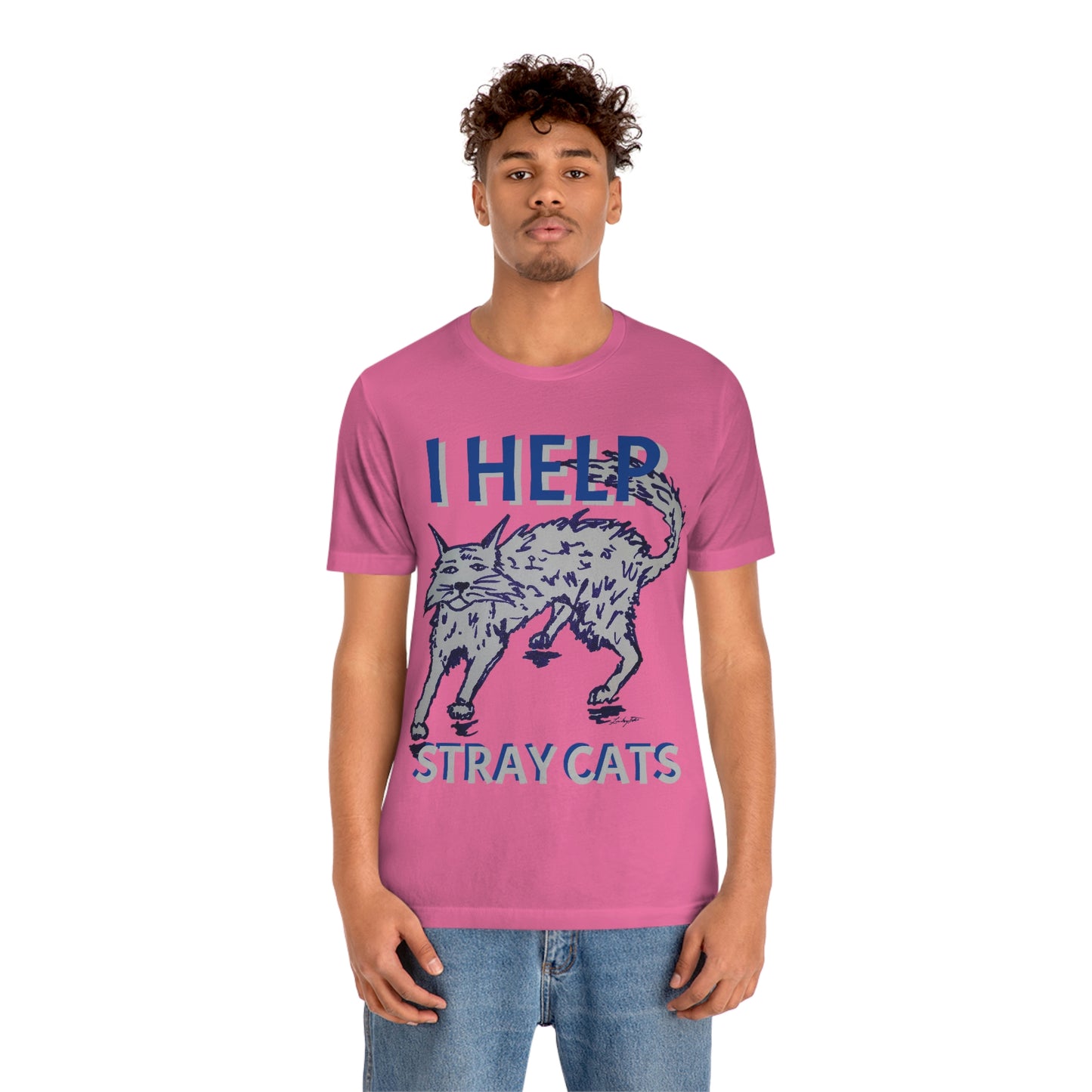 I HELP STRAY CATS Unisex Jersey Short Sleeve Tee