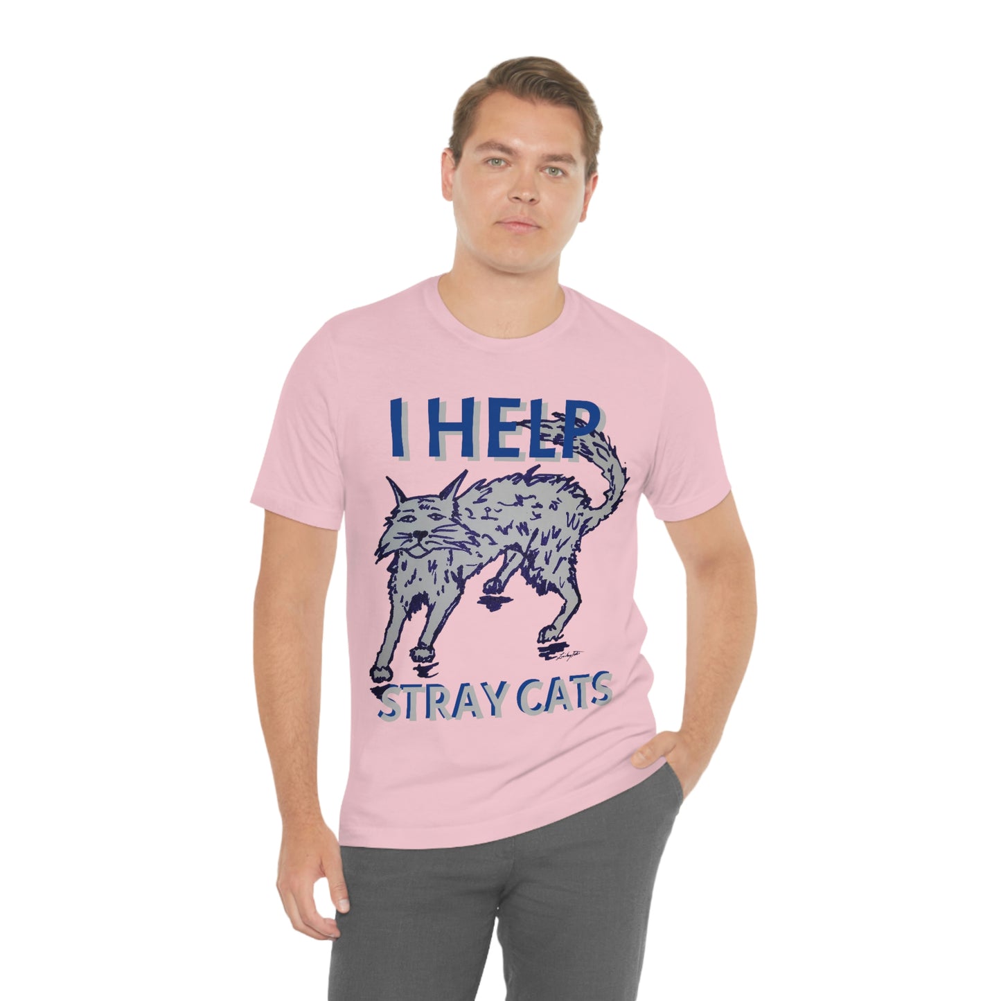 I HELP STRAY CATS Unisex Jersey Short Sleeve Tee