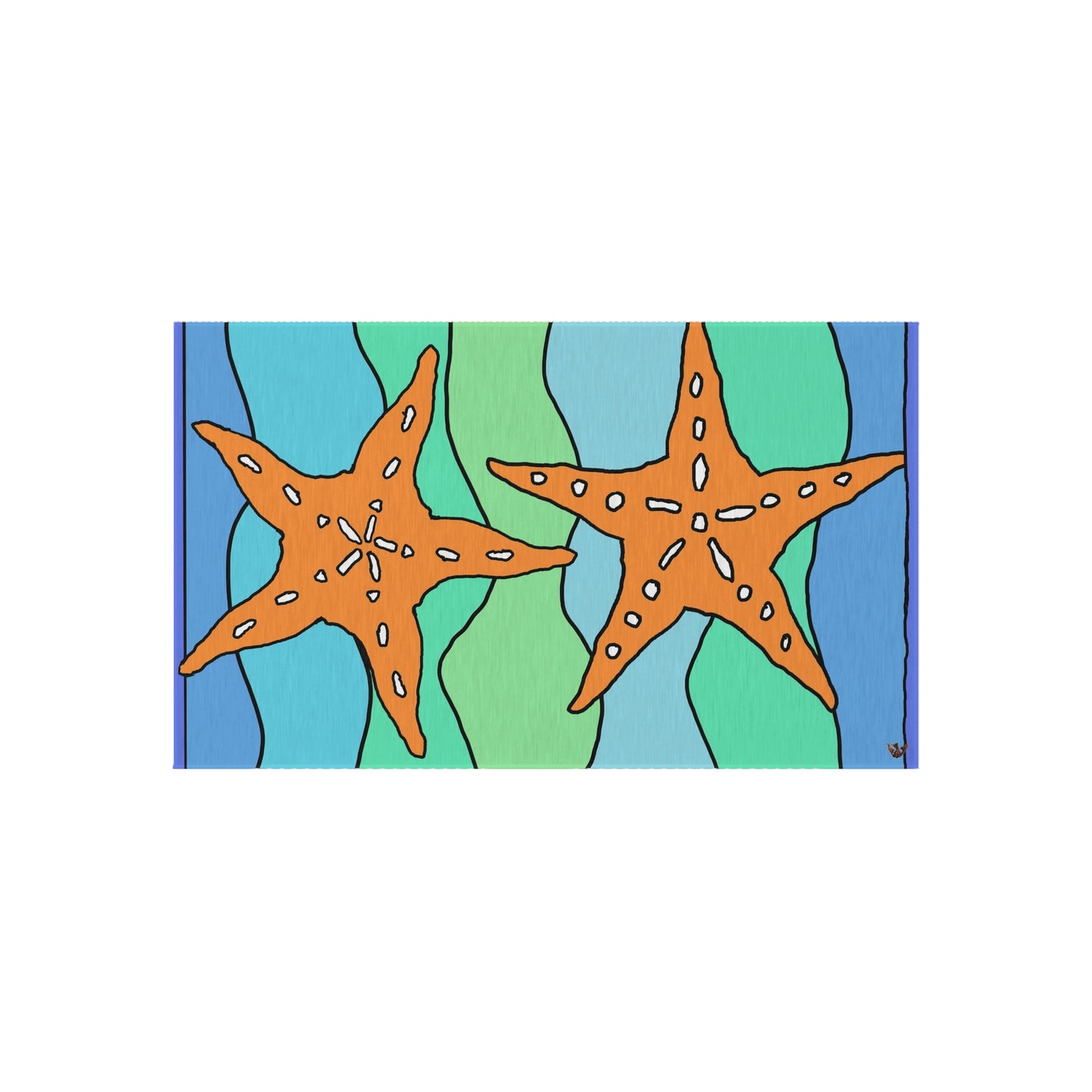 Starfish Art by Jan Outdoor Rug ♥ FREE SHIPPING