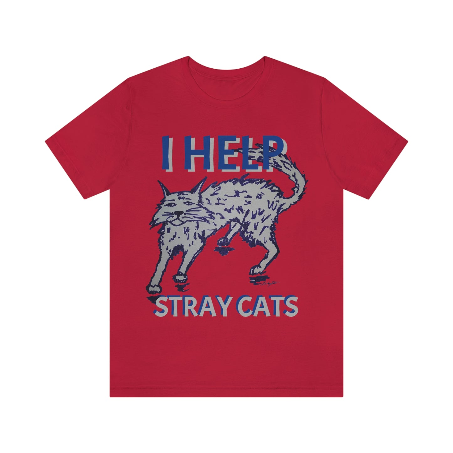 I HELP STRAY CATS Unisex Jersey Short Sleeve Tee